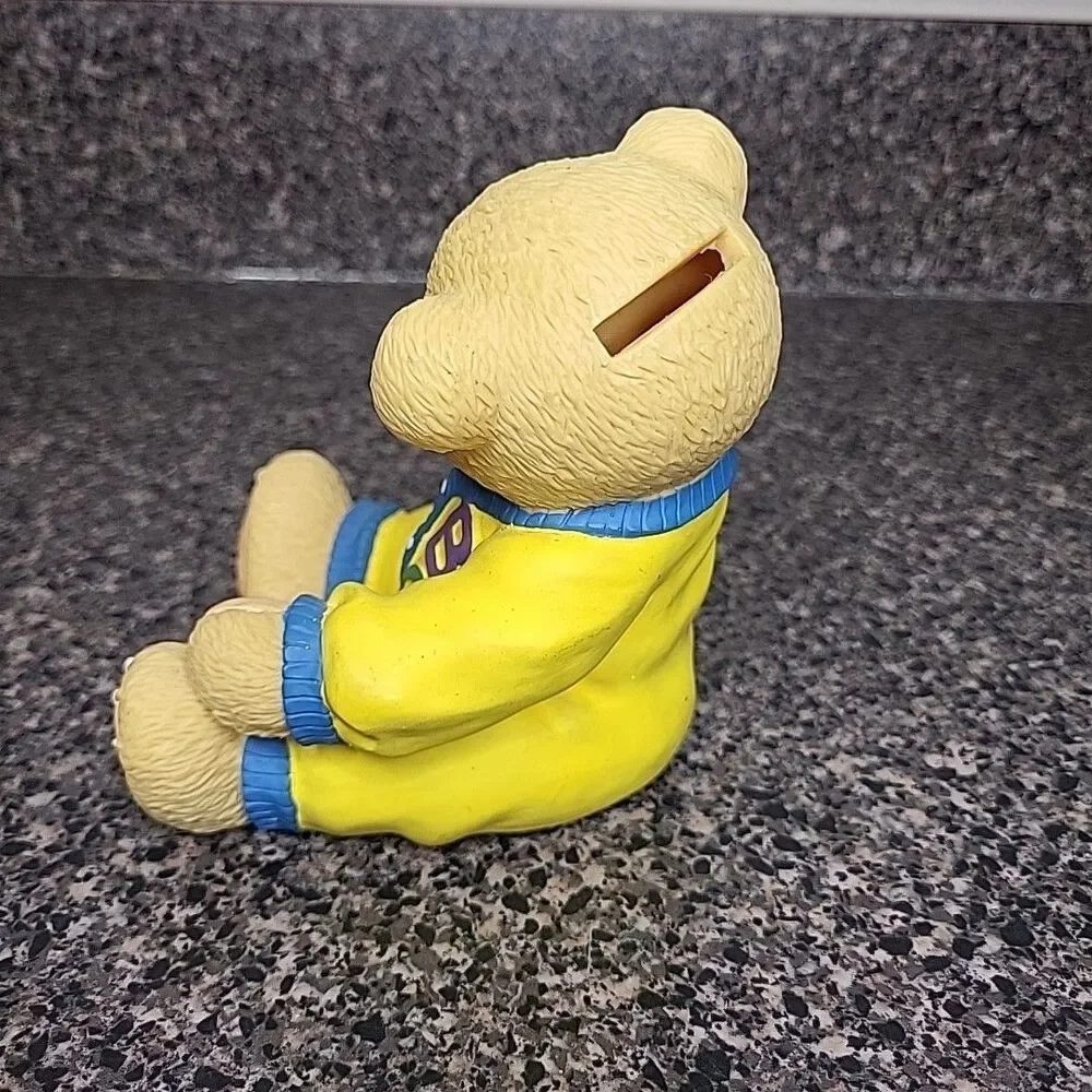 VTG 90's Cherished Teddies Teddy Bear Bank ABC Pajamas Priscilla Hillman Enesco‎